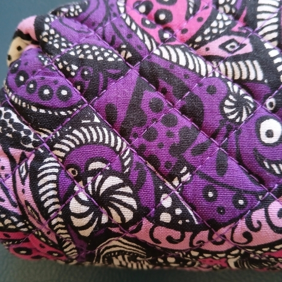 Dabney Lee Cosmetic Bag Pouch Travel Makeup Quilted Paisley Cotton - Picture 7 of 9